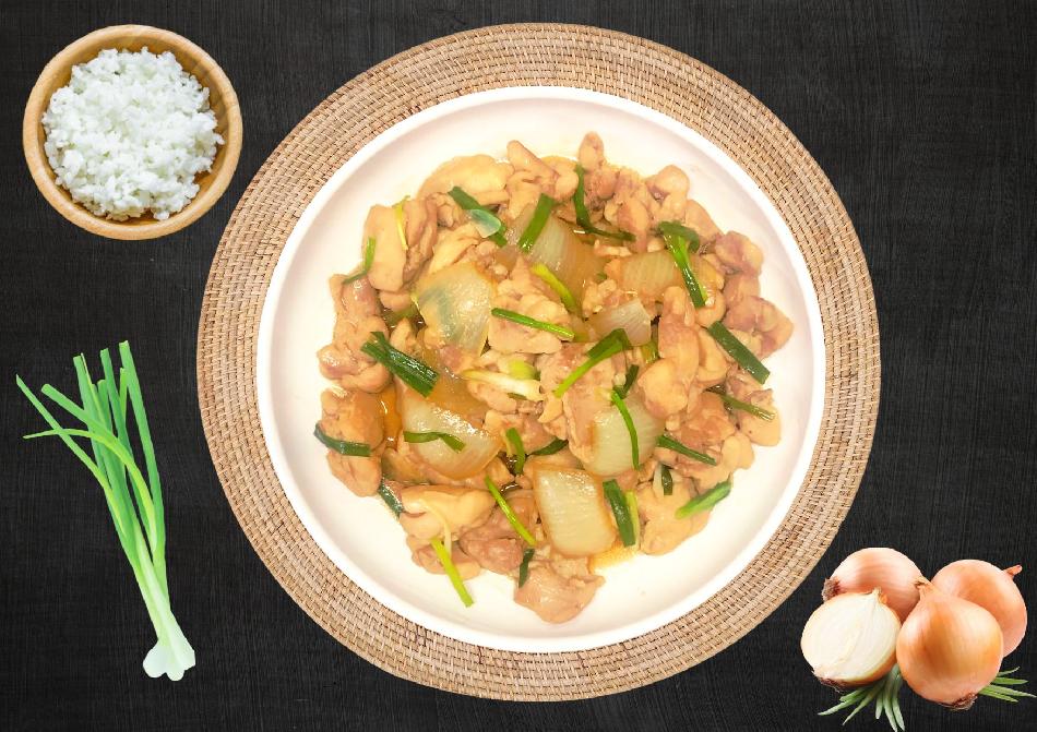 Suprême de poulet à la sauce black soja