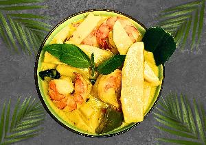 Crevettes au curry vert  thaï