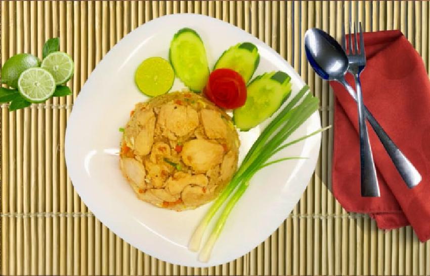  Riz sauté au poulet