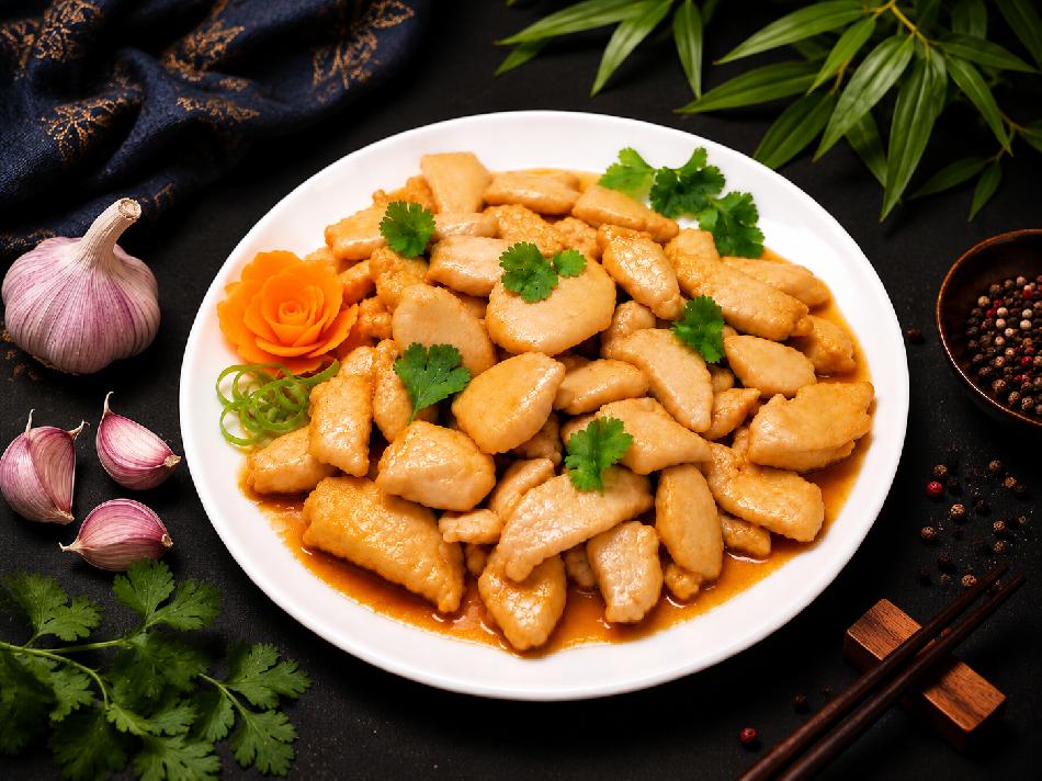 Délice de poulet à l'ail violet
