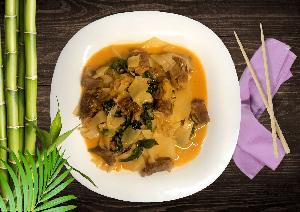 Delice de boeuf à la douceur du curry rouge  thaï