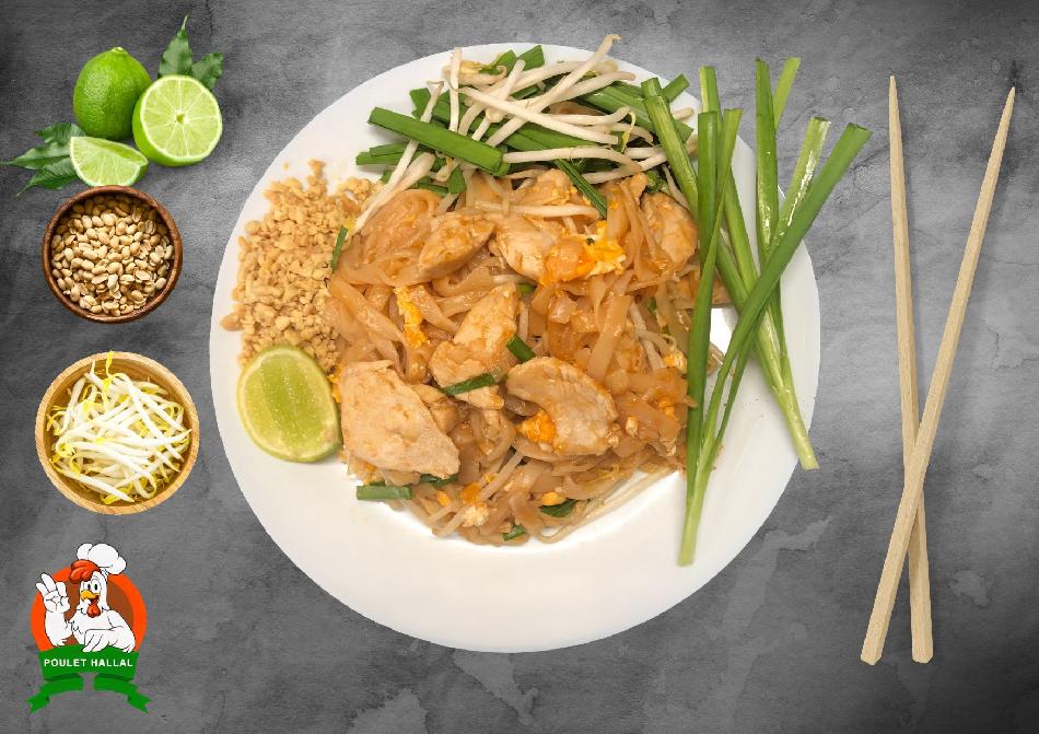 Pad thaï au poulet