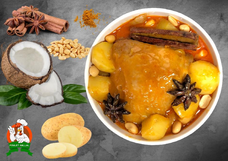 Poulet sauce curry massaman