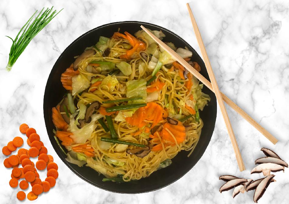 Nouilles sautées végétaliennes